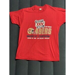 VTG 90 San Francisco 49er NFC Championship single stitch T shirt Sz large  Q1130